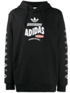 Adidas Contrast Logo Hoodie - Black