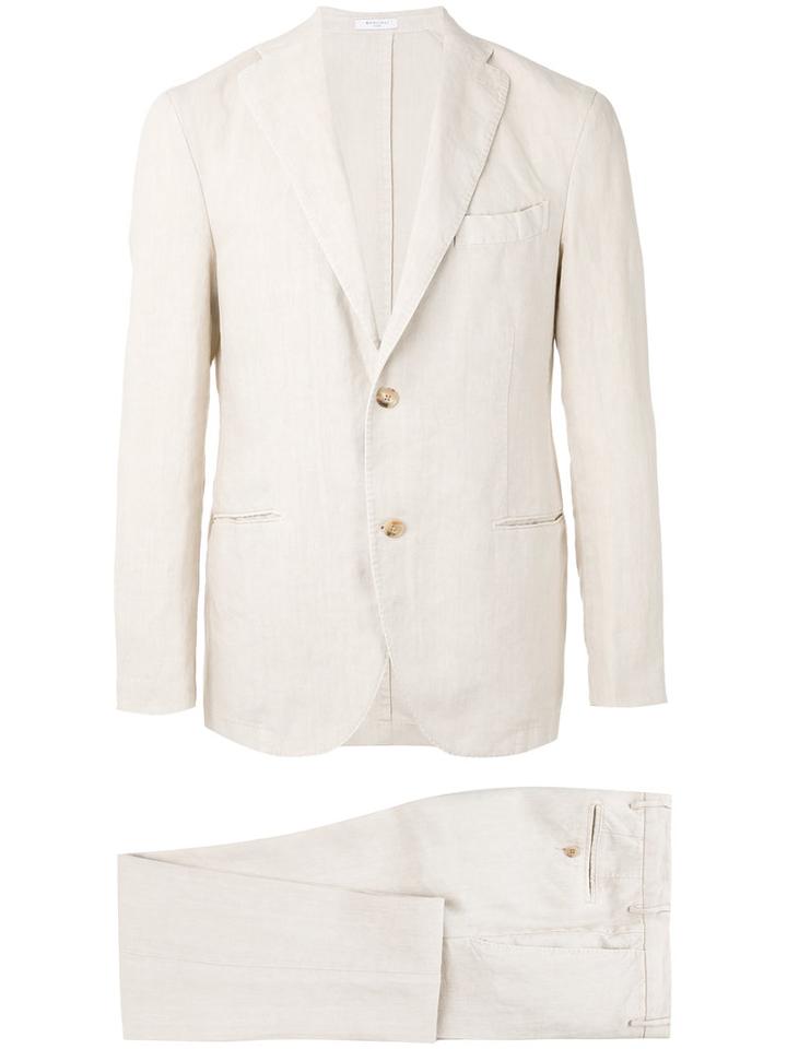 Boglioli - Classic Slim Fitting Suit - Men - Cotton/linen/flax/cupro - 48, Nude/neutrals, Cotton/linen/flax/cupro