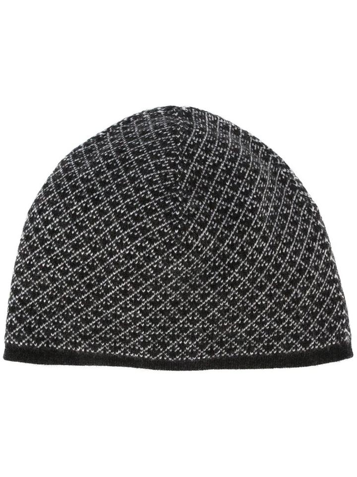 Giorgio Armani Reversible Logo Beanie, Men's, Size: Medium, Black, Virgin Wool