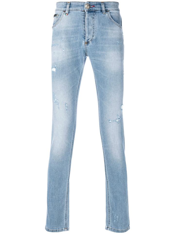 Philipp Plein - Classic Skinny Jeans - Men - Cotton/polyester/spandex/elastane - 36, Blue, Cotton/polyester/spandex/elastane