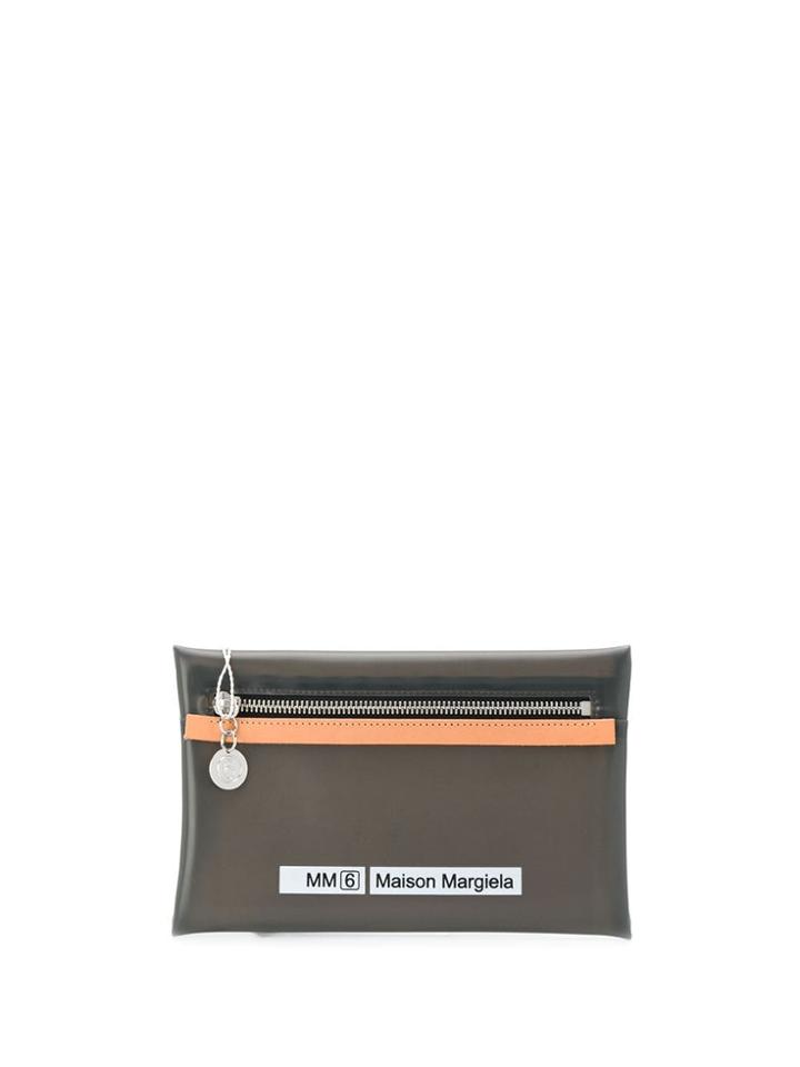 Mm6 Maison Margiela Contrasting Detail Wallet - Grey