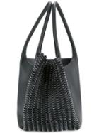 Paco Rabanne - Pierced Detail Tote Bag - Women - Calf Leather - One Size, Black, Calf Leather
