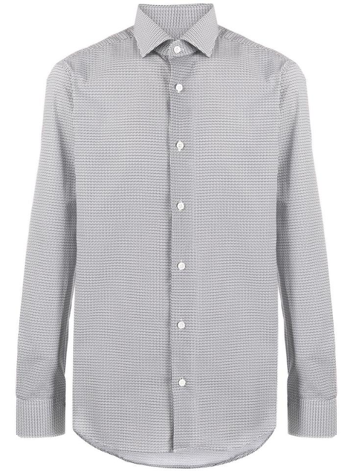 Z Zegna Long Sleeved Cotton Shirt - White