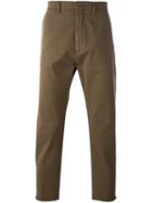 Pence Frayed Hem Pants, Men's, Size: 52, Brown, Cotton/spandex/elastane