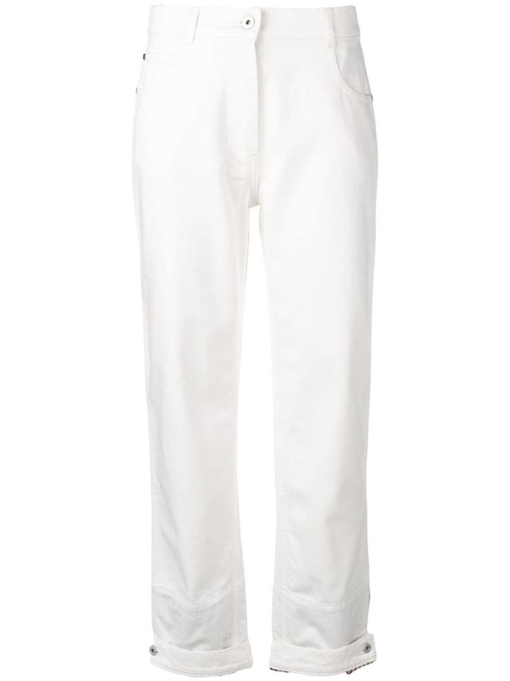 Cédric Charlier Button Cuff Denim - White