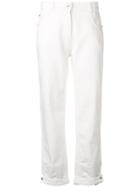 Cédric Charlier Button Cuff Denim - White