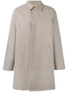 A.p.c. Checked Button-up Coat - Nude & Neutrals
