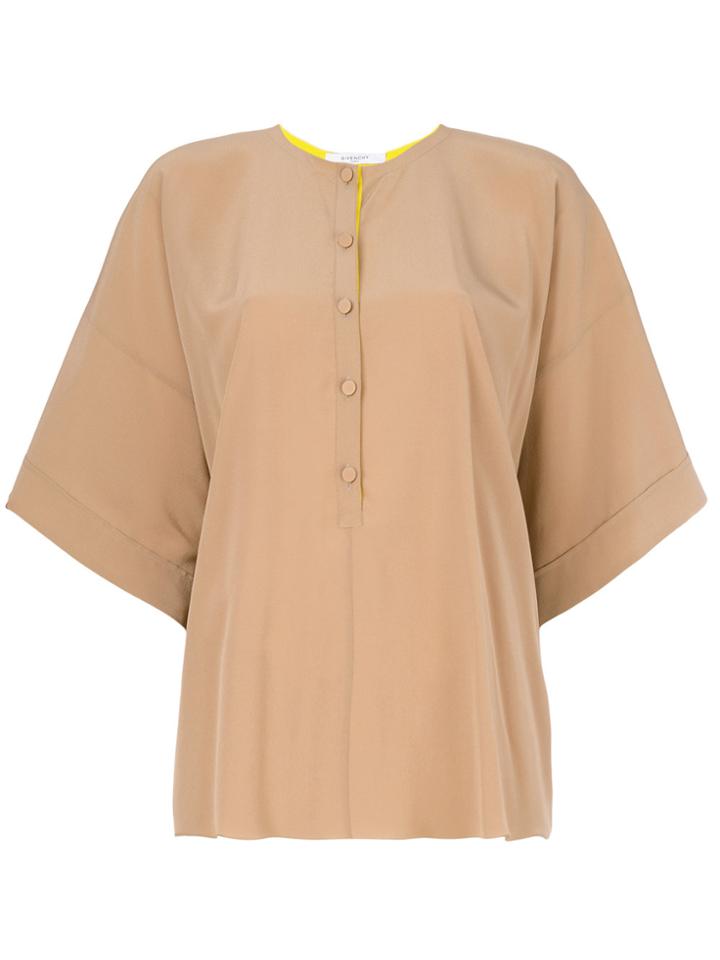 Givenchy Flared Button Blouse - Nude & Neutrals