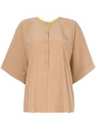 Givenchy Flared Button Blouse - Nude & Neutrals