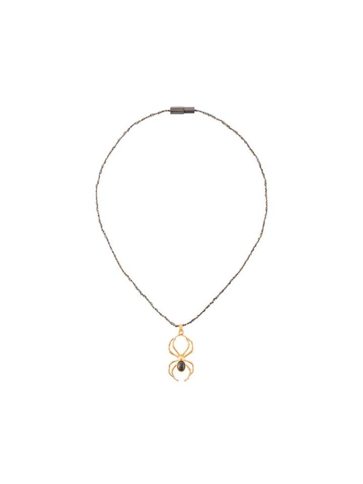 Lanvin Double Cordon Spider Necklace, Men's, Metallic