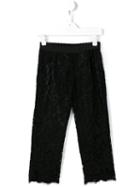 Dolce & Gabbana Kids Floral Lace Trousers, Girl's, Size: 12 Yrs, Black