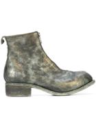 Guidi Camouflage Zip Front Ankle Boots - Green