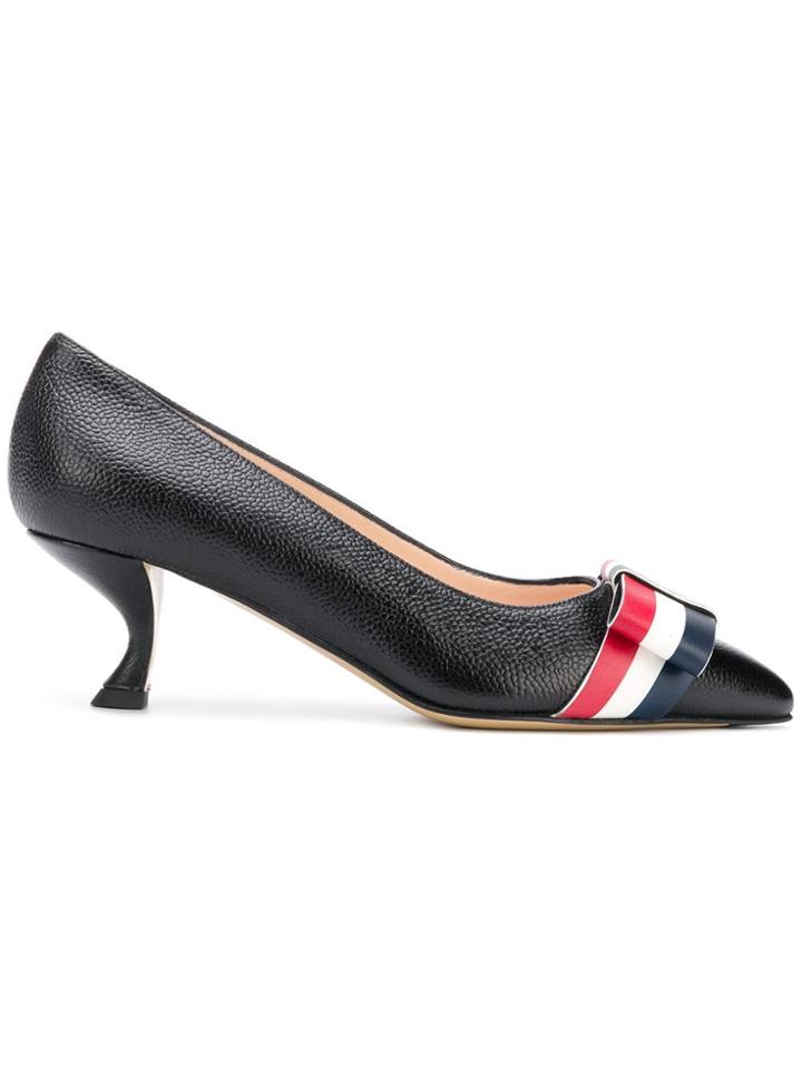 Thom Browne Sculpted Kitten Heel Pumps - Black