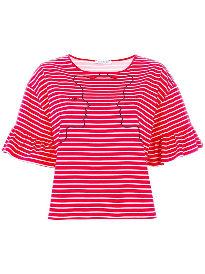 Vivetta Pesce Chirurgo T-shirt, Women's, Size: 42, Red, Cotton