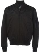 Marcelo Burlon County Of Milan Embroidered Wing Bomber Jacket, Men's, Size: Medium, Black, Cotton/viscose/spandex/elastane