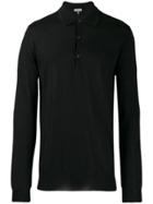 Lanvin Fine Knit Polo Shirt - Black