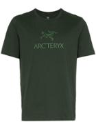 Arc'teryx Green Logo Printed Crew Neck Cotton T-shirt