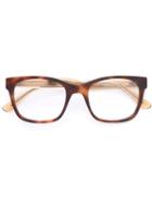 Bottega Veneta Eyewear Square Frame Glasses, Brown, Acetate