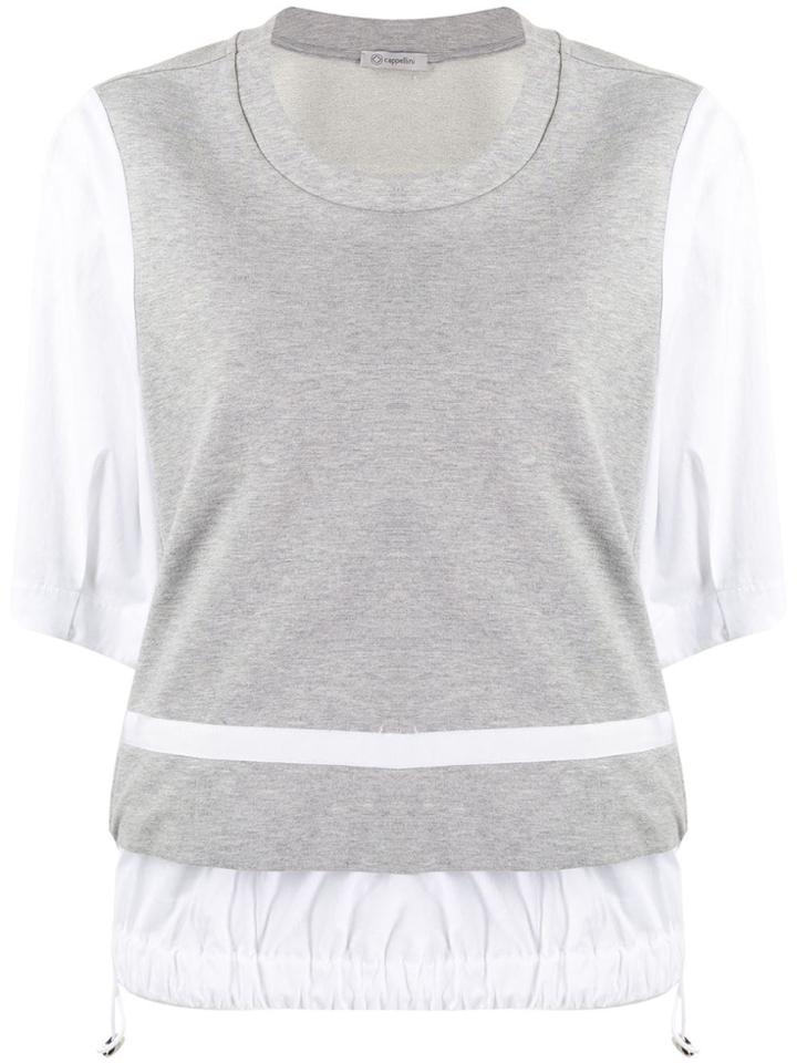 Peserico Sweatshirt Panel Blouse - Grey