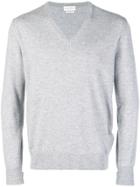 Ballantyne V-neck Sweater - Grey