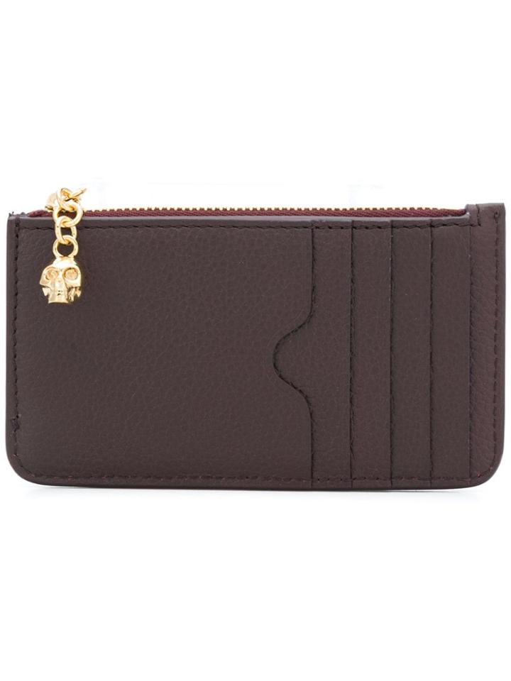 Alexander Mcqueen Zipped Coin Cardholder - Brown