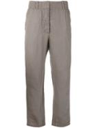 Kristensen Du Nord - Crinkled Loose Fit Trousers - Women - Cotton/linen/flax/tencel - 1, Nude/neutrals, Cotton/linen/flax/tencel