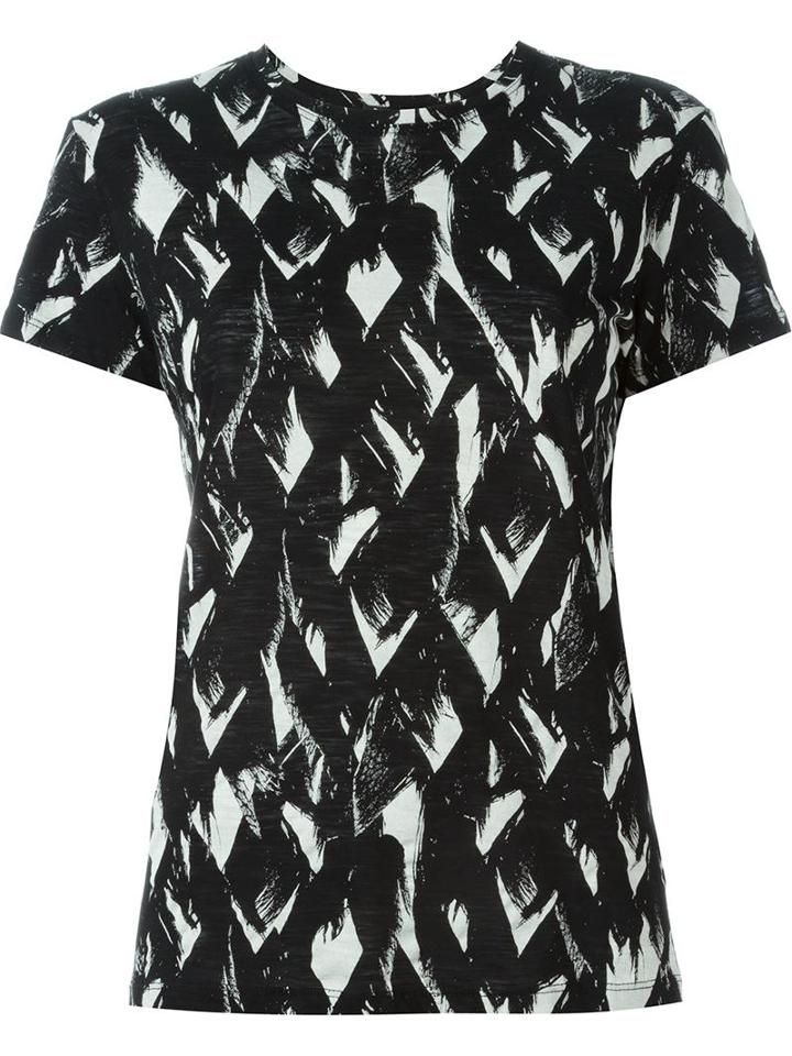Proenza Schouler Abstract Print T-shirt, Women's, Size: Xs, Black, Cotton