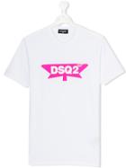 Dsquared2 Kids Maple Leaf Print T-shirt - White