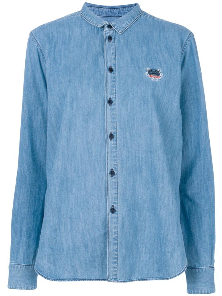Kenzo Tiger Denim Shirt - Blue