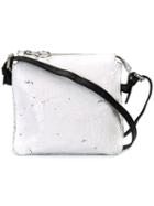 Mm6 Maison Margiela Distressed Crossbody Bag, Women's, White, Calf Leather/polyamide