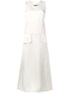 Uma Wang Tie Waist Long Dress - Neutrals