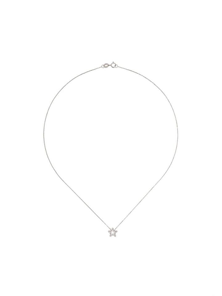 Dana Rebecca Diamond And 14kt White Gold Star Necklace - Silver