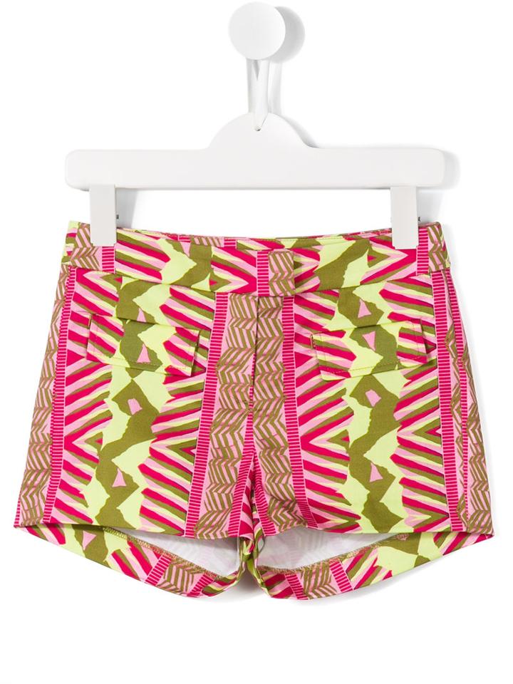 Dondup Kids Printed Casual Shorts, Girl's, Size: 8 Yrs, Green