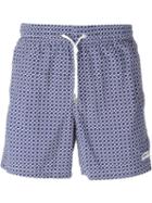 Canali Swim Shorts, Men's, Size: L, Blue, Nylon
