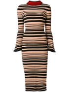 Twin-set Striped Sweater Dress - Nude & Neutrals
