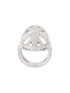 Loree Rodkin Oval Gothic Cigar Bank Diamond Ring - Metallic