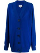 Maison Margiela Oversized Cut-out Cardigan - Blue
