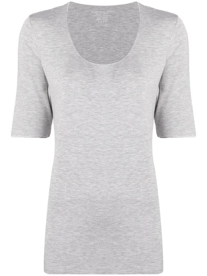 Majestic Filatures Scoop Neck Longline T-shirt - Grey