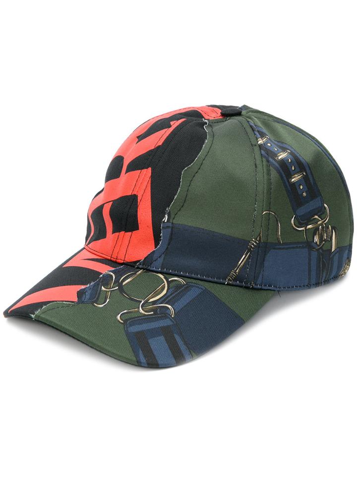 Versus Mixed Print Baseball Cap - Green