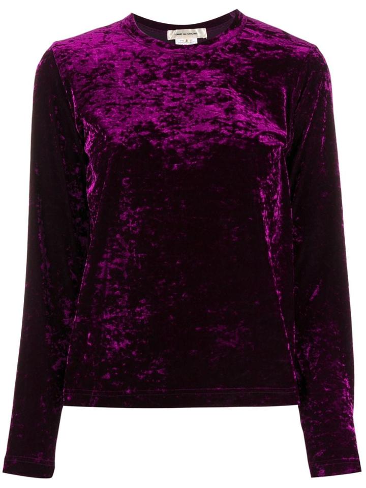 Comme Des Garçons Longsleeved Velvet Jumper - Purple