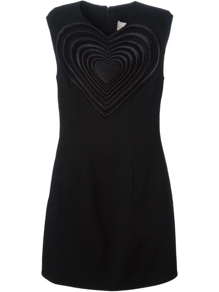 Christopher Kane Macrame Heart Dress, Women's, Size: 42, Black, Acetate/viscose/polyamide/silk