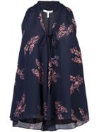 Derek Lam 10 Crosby Floral Print Blouse - Blue