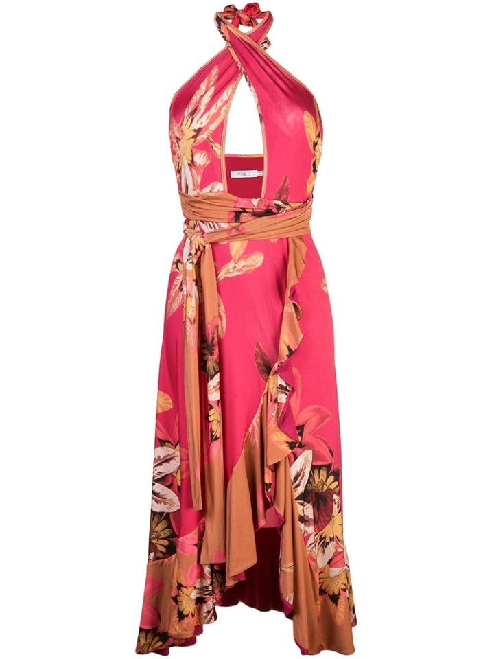 Patbo Carmen Floral Ruffle Dress - Pink