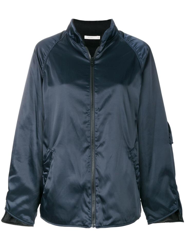 6397 Silky Bomber Jacket - Blue