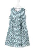 La Stupenderia - Printed Flared Dress - Kids - Cotton - 8 Yrs, White
