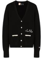 Champion X Clothsurgeon Script-embroidered Cardigan - Black