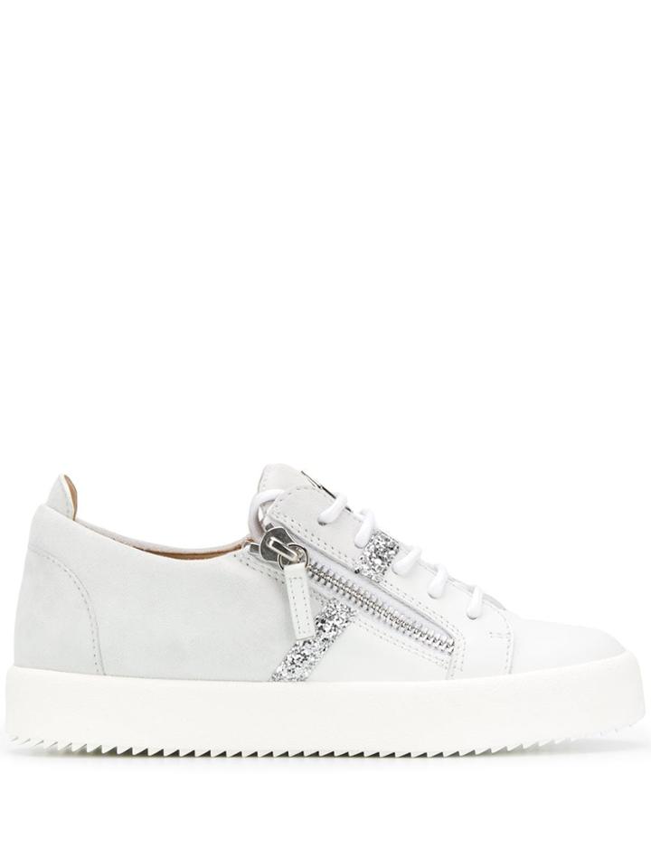 Giuseppe Zanotti Zipped Low-top Sneakers - White