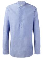 E. Tautz Grandad Collar Shirt - Blue