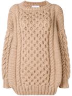 I Love Mr Mittens Cable-knit Sweater - Brown