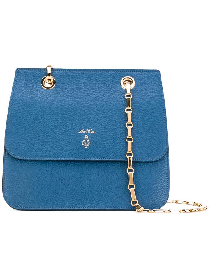 Francis Tote - Women - Leather - One Size, Blue, Leather, Mark Cross